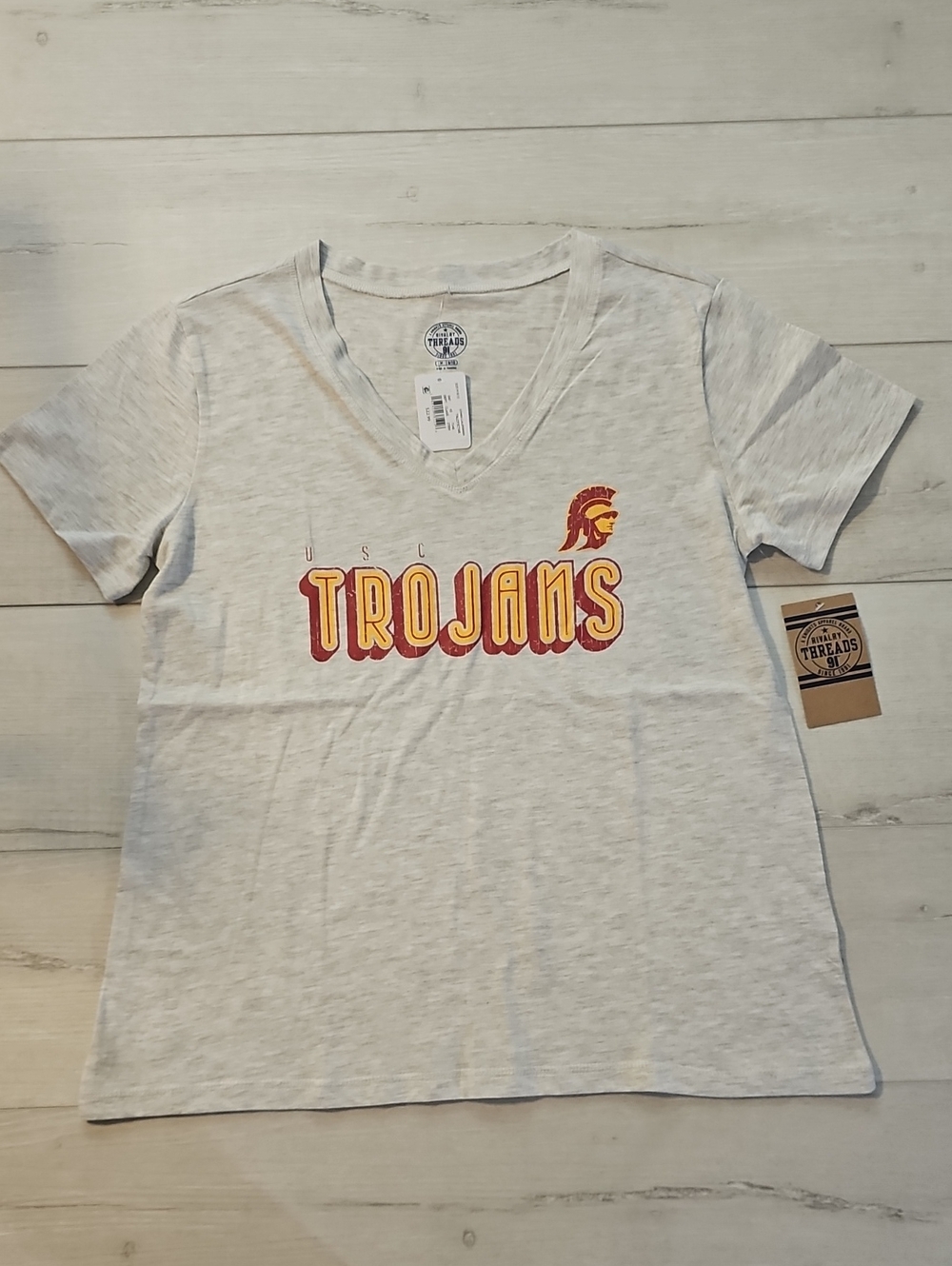 USC Trojans Size M Tee by Rivalry Threads in Heather Gray